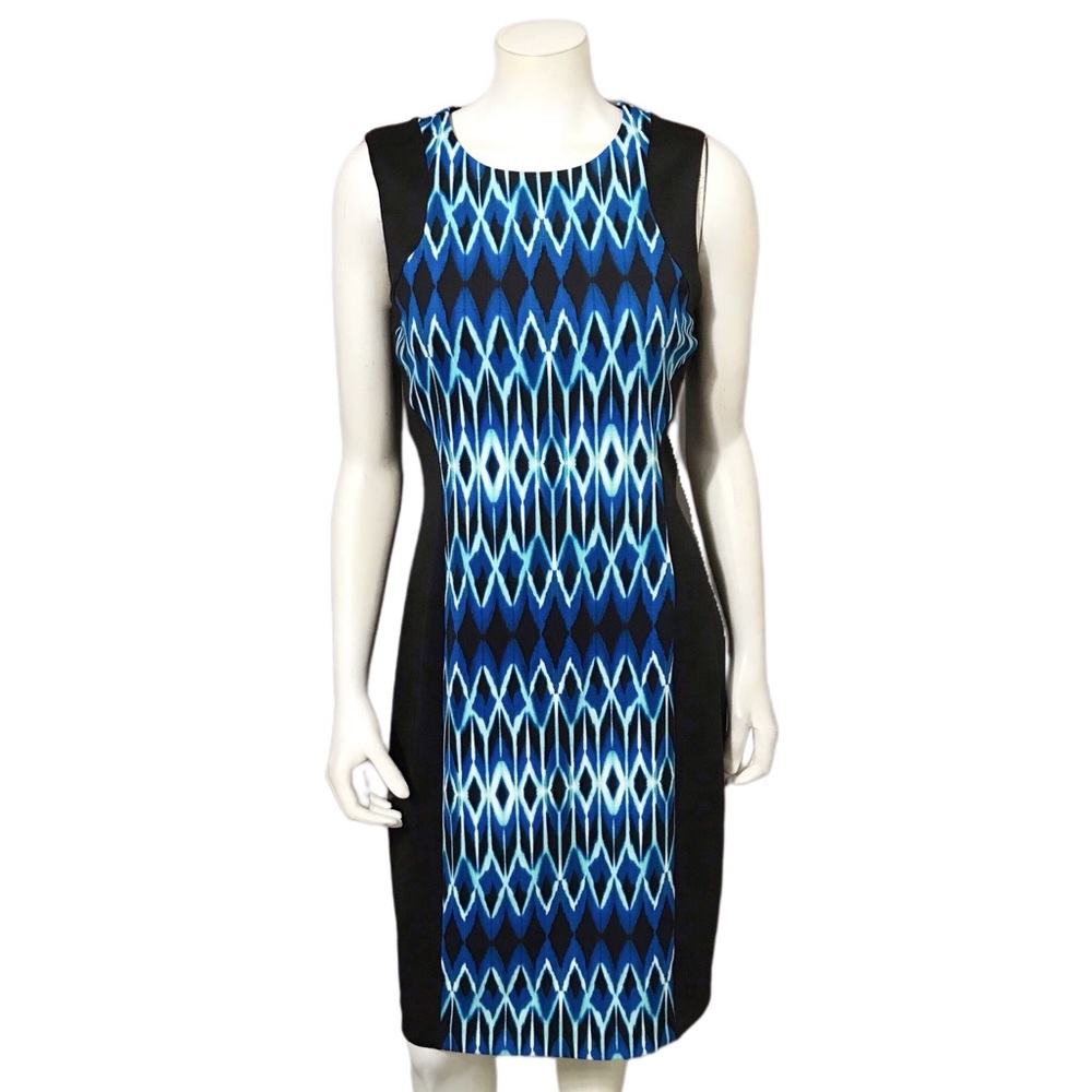 Calvin Klein Blue, Black Geometric Print Colorbloc